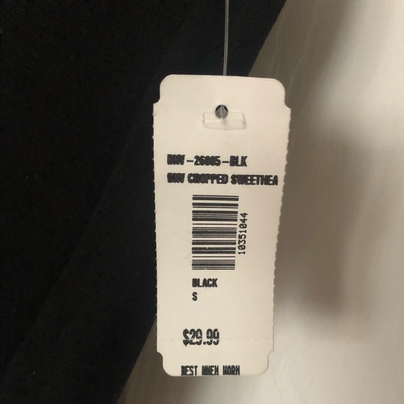 *NWT* Jean Machine Papermoon Black Crop Top - Picture 5 of 7